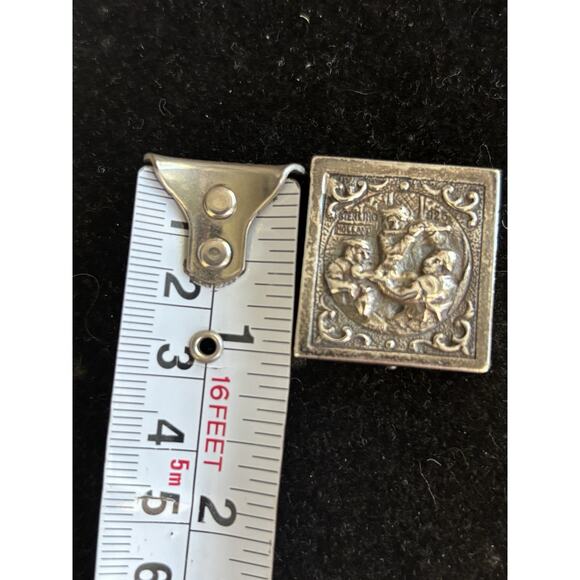 Vtg Sterling Silver Dutch Repoussé Snuff Pull Box 925 13.0g - Picture 12 of 12